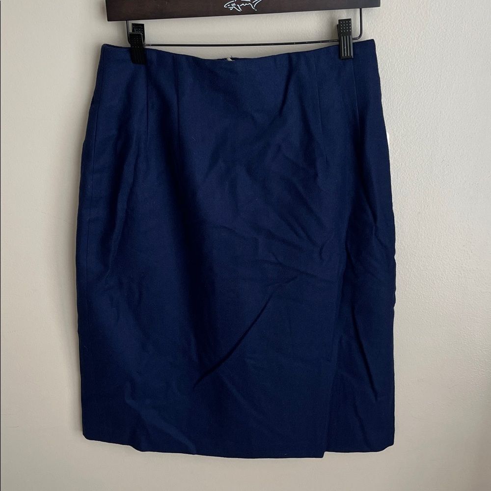 Savannah vintage pure wool pencil straight skirt, navy blue NWT size 12 lined